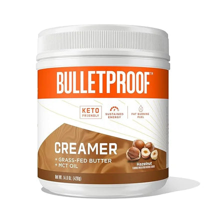 Bulletproof Hazelnut Creamer, 14.8 Ounces, Keto Coffee Creamer with MCT Oil and Grass-Fed Butter - Product Image