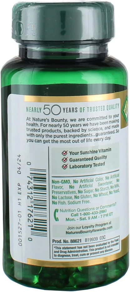 Nature's Bounty Vitamin D3 2000 IU 150 ea