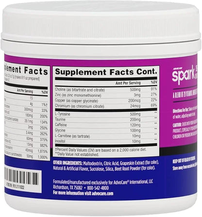 AdvoCare Spark Vitamin & Amino Acid Supplement - Focus & Energy Drink Powder Mix with Vitamin A, B-6, C & E - Also Include...