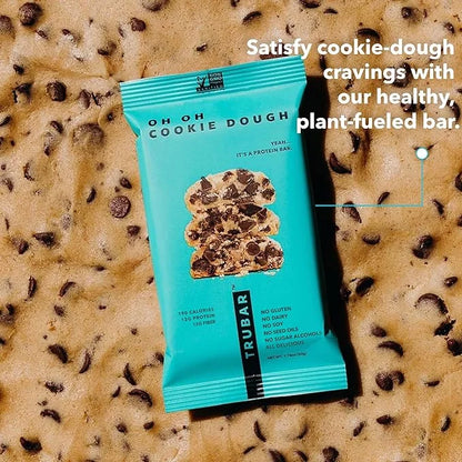 TRUBAR Vegan Protein Bar, Oh Oh Cookie Dough, Gluten Free, Plant Based, High Fiber, Dairy Free, Low Fat, Non GMO, No Sugar...