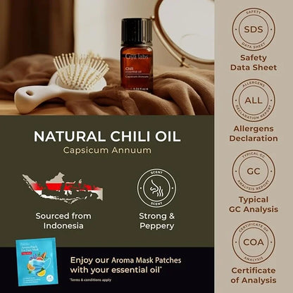 Gya Labs Chili Essential Oil for Hair Healthy - 0.34 Fl Oz - 100% Pure Natural Chili Oil for Skin, Diffusers, Candle Makin...