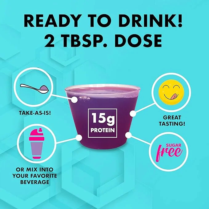 Sugar-Free Liquid Collagen & Whey Protein Supplement
