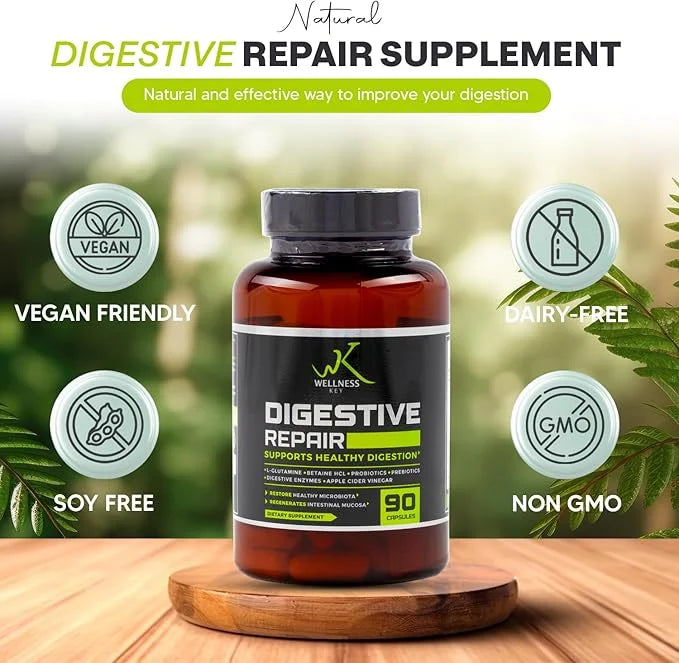 Digestive Repair 5-in-1 plus 7 Digestive 6 Strains 3 Billion 30 Days 90 Capsules 3/day