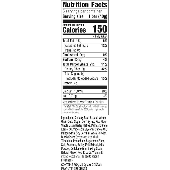 Fiber One Chewy Bars, Oats & Chocolate Strawberry Fiber Snacks, 5 Count, 7 oz - Product Image