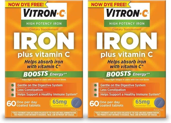 Vitron-C Iron Plus Vitamin C Tablets 50+ Multivitamin