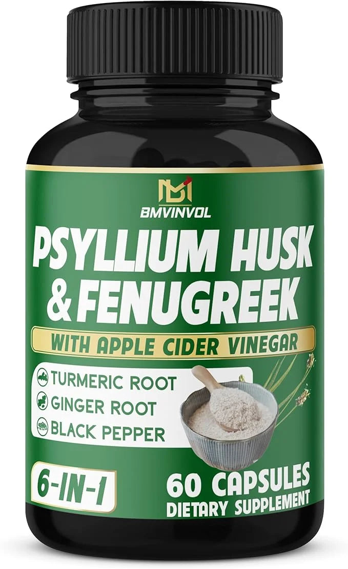 BMVINVOL Psyllium Husk Fiber Supplement t 60 Capsules