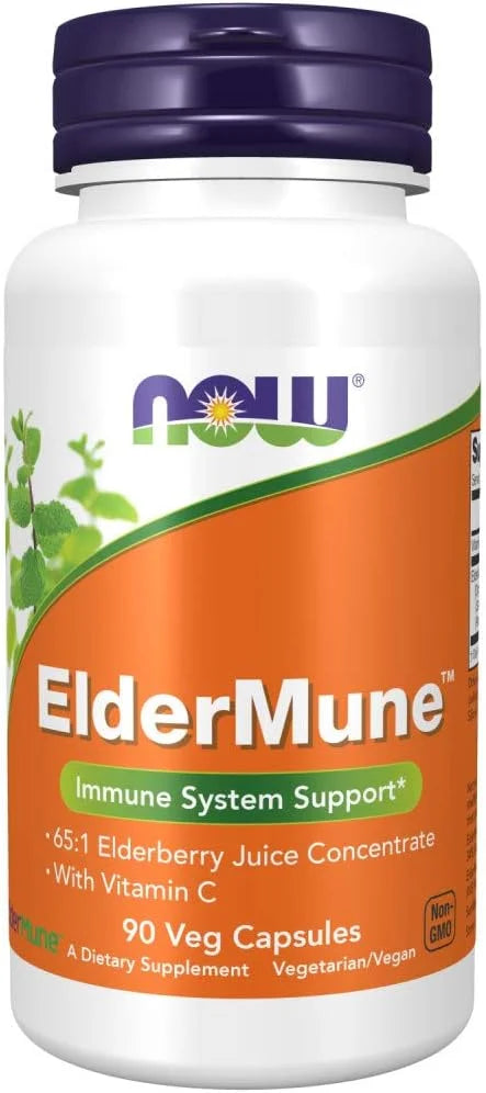 NOW Supplements, ElderMune 65:1 Elderberry Juice 90 Veg