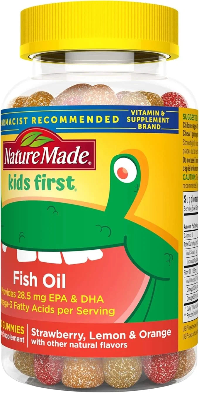 Nature Made Kids First Fish Oil 80 Count 28.5 mg Omega-3s† (Packaging