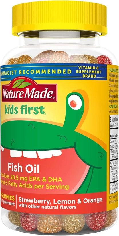 Nature Made Kids First Fish Oil 80 Count 28.5 mg Omega-3s† (Packaging