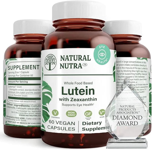 Natural Nutra Lutein and Zeaxanthin Supplement, 20mg - 60 Capsules
