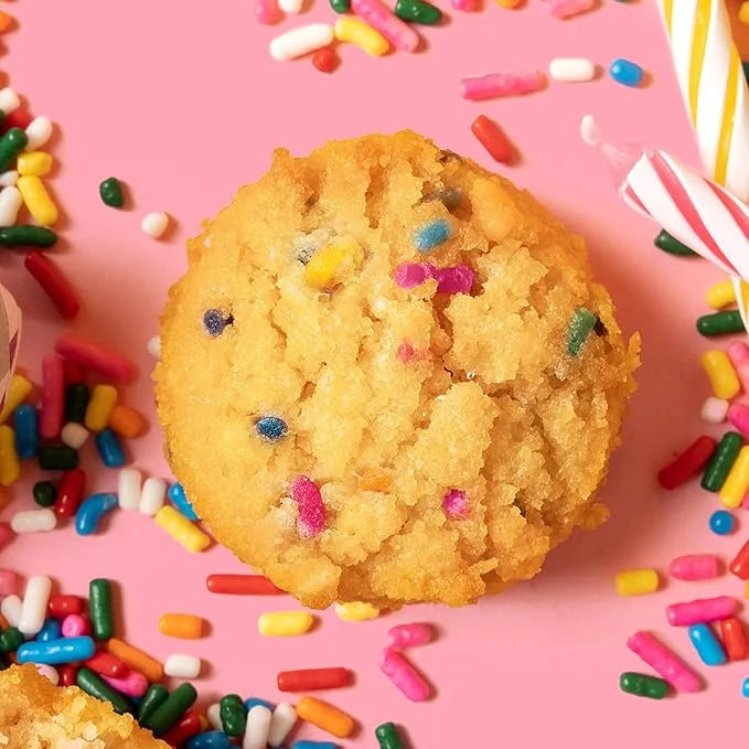 Highkey Low Carb Birthday Cake Mini Treats - Keto Snack Pack Gluten Free Muffins Sweet Low Carb Bread Bites Healthy Snacks...