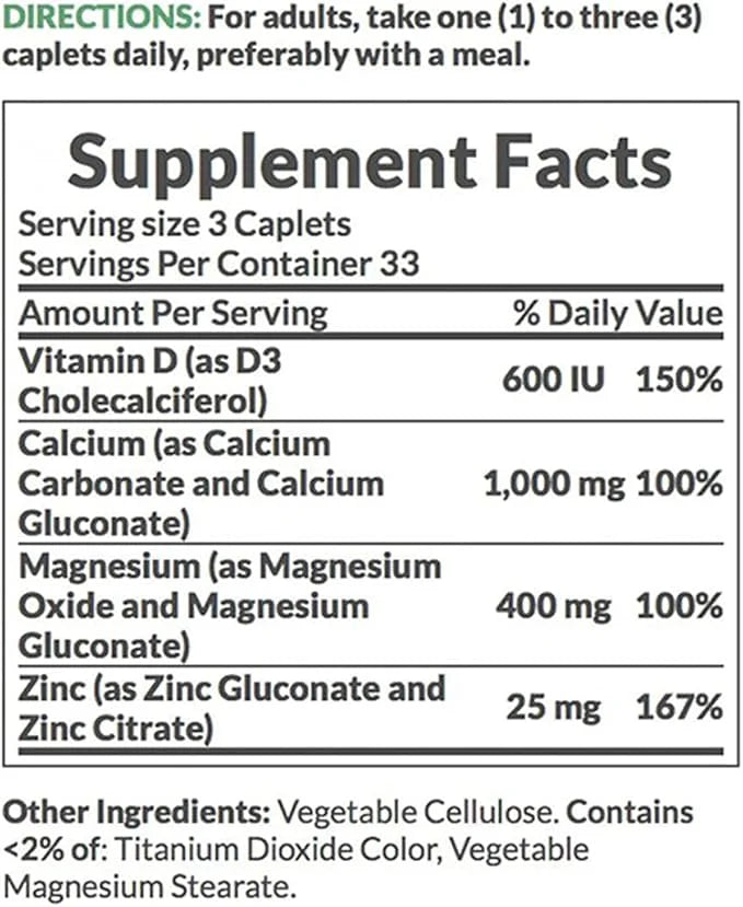 Nature's Bounty Calcium Magnesium Zinc, 100 6)