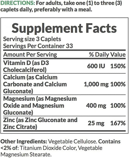 Nature's Bounty Calcium Magnesium Zinc, 100 6)