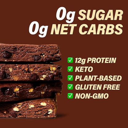 UNSTOPPABLE Vegan Protein Bars, High Protein, Plant Based, Gluten Free, High Fiber, Low Carb, Low Calorie, Healthy Snacks,...