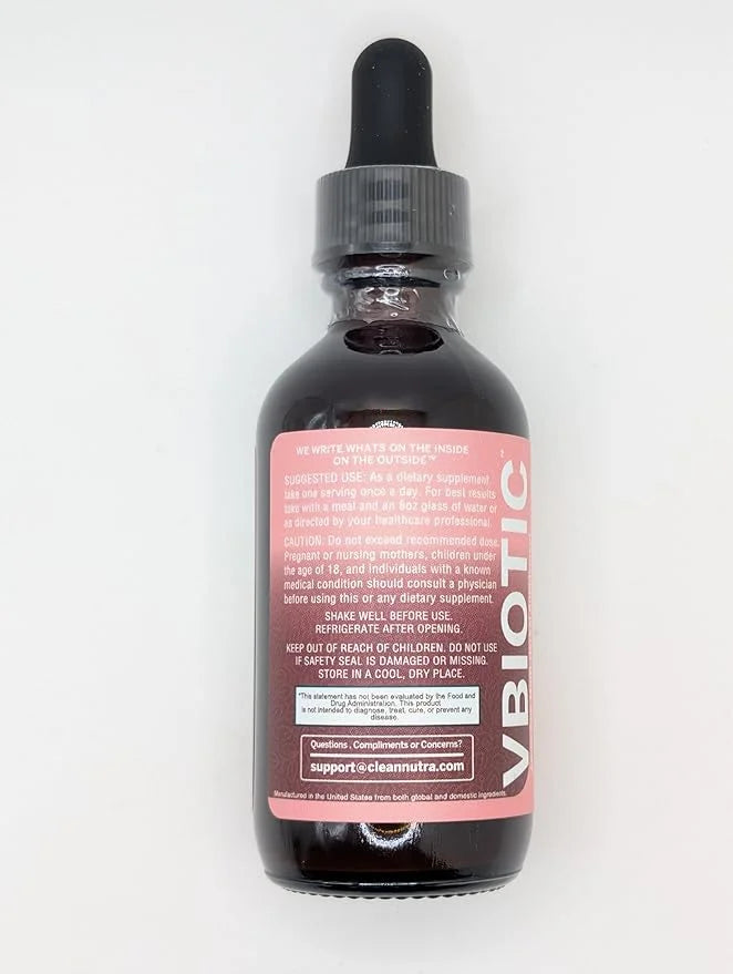 Clean Nutraceuticals VBiotic Vaginal Probiotic for Women Liquid Drops | Cranberry Uva Ursi Horsetail D-Mannose Prebiotics ...