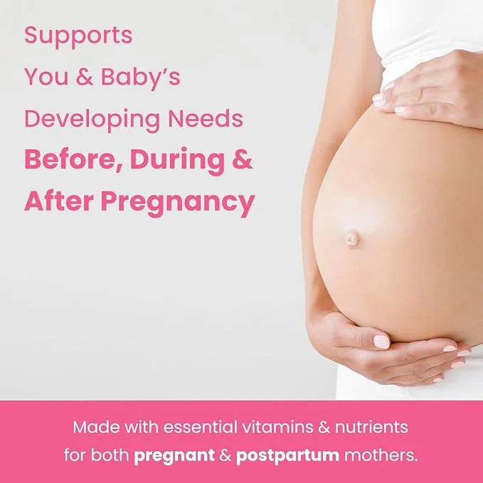 Prenatal Vitamin Gummies with DHA 3, Methylfolate, D3, Pregnancy 120 Count