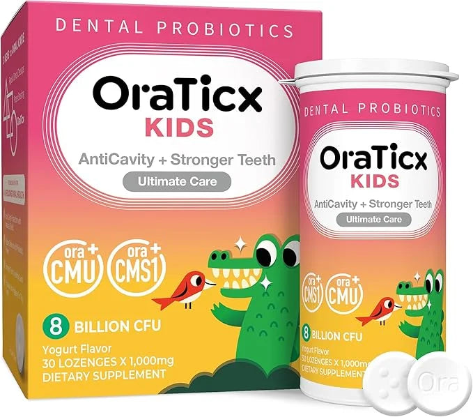Kids Dental Probiotics for Anti-Cavity + Healthy Teeth and Gums, 8 Billion CFU Probiotics for Oral Health, Sugar Free Yogu...