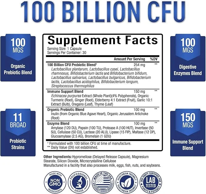 Purely Optimal Premium Probiotics 100 Billion