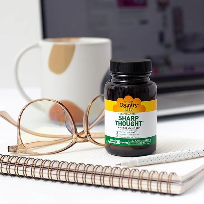 Country Life Sharp Thought 30 Capsules, Certified Gluten Free… - Product Image