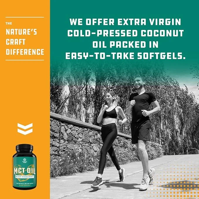 C8 MCT Oil Softgels - Medium Chain Triglycerids MCT Coconut Oil Supplement with Caprylic/Capric Triglycerides for Body Scu...