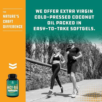 C8 MCT Oil Softgels - Medium Chain Triglycerids MCT Coconut Oil Supplement with Caprylic/Capric Triglycerides for Body Scu...