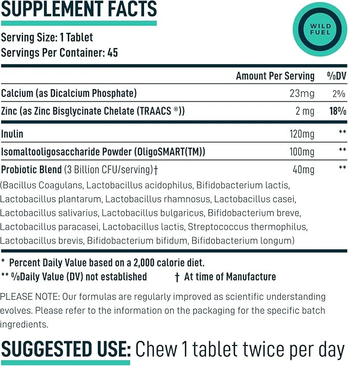 Oral Probiotics for Teeth, Bad Breath, 3bn CFU K12 Lactobacillus 90 Fresh