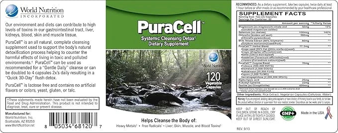 PuraCell Detox Maximum Strength Cleanse Supplement (120 Count)