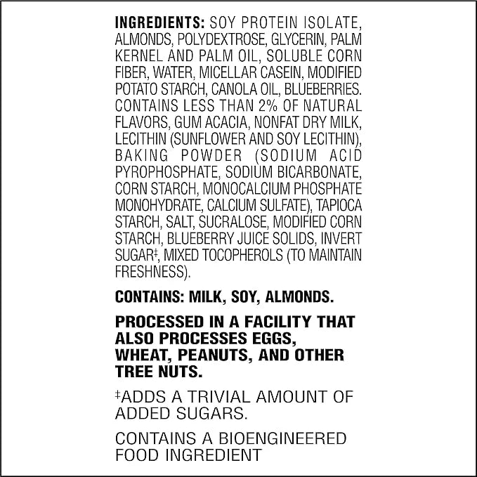 Atkins Soft Baked Energy Bars, Blueberry, 15g Protein,2g Sugar, Excellent Source of Fiber, Low Carb, 4 Packs (5 Bars Each)...