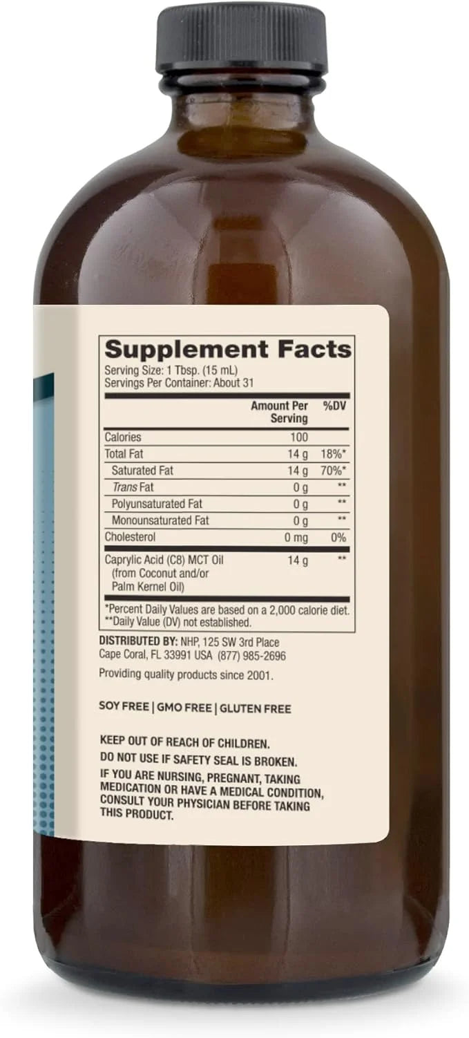 Dr. Mercola, Biothin Ketone Energy Caprylic Acid MCT Oil, 16 FL oz (1 PT.) 473 mL, 31 Servings, Non GMO, Soy-Free, Gluten ...