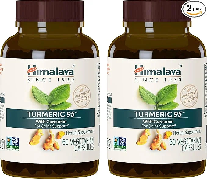 Himalaya Turmeric 95 Supplement with Curcumin/Curcuminoids, 600 mg, 60 Capsules, 2 Pack, 60 Day