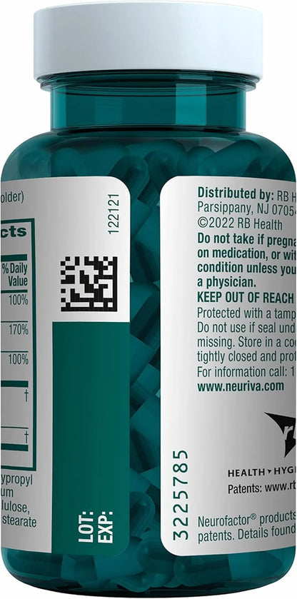 NEURIVA Plus Brain Supplement for Memory and Focus Clinically Tested Nootropics for Concentration for Mental Clarity, Cogn...