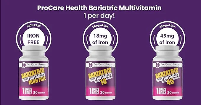 ProCare Health | Once Daily Bariatric 45mg Iron 90 Count