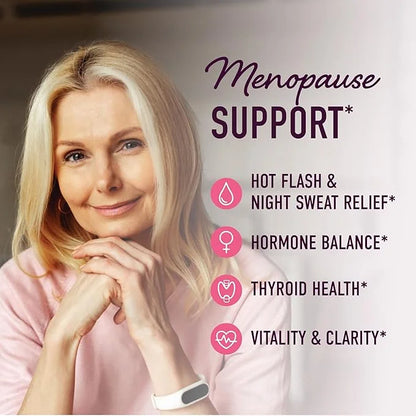 Menopause Support Gummies | Hormone Balance Relief for Hot Flashes, Night Sweats, Mood Swings, & Bloating | with Phytoestr...