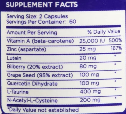 Lutein Vision Support 120 Capsules 60 Day