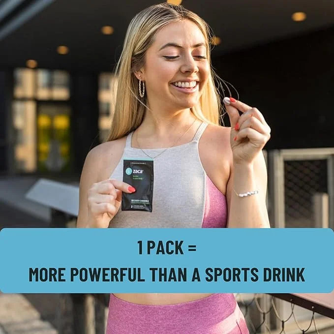 Zaca Recovery Chewable Supplement | Hydrate + Revive | Party, Travel, Exercise & Altitude | Sugar Free & Gluten Free | Mix...