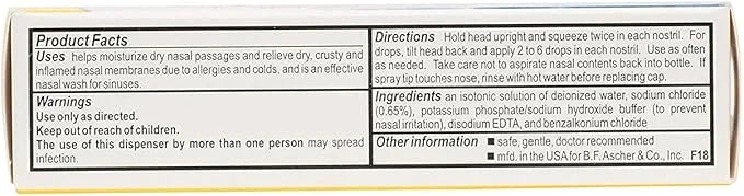 AYR Saline Nasal Mist, 1.69-Ounce Spray 2 Count 2)