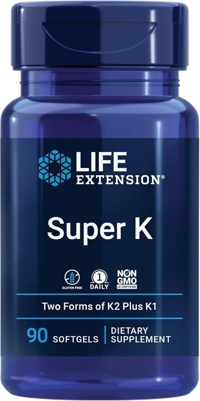 Life Extension Super Vitamin E 268mg K1 K2 K2 MK-7 MK-7 MK-4 MK-4 Vitamin 90 Softgels