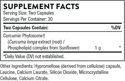 THORNE Curcumin Phytosome 1000 mg (Meriva) 60 Capsules 30 Servings
