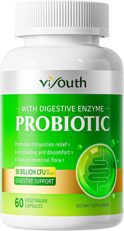 Probiotics for Women & Men 50 Billion 18 Strains 5 Digestive 60ct