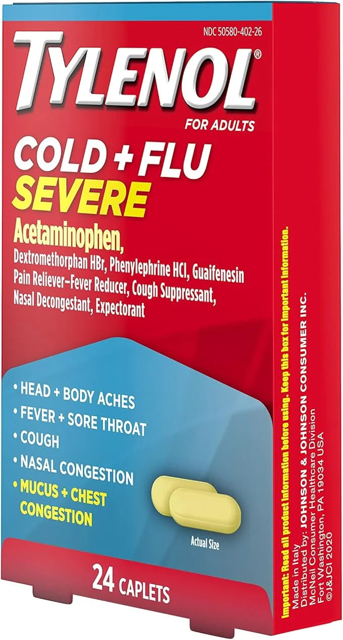 Tylenol Cold + Flu Severe Medicine 24 ct.