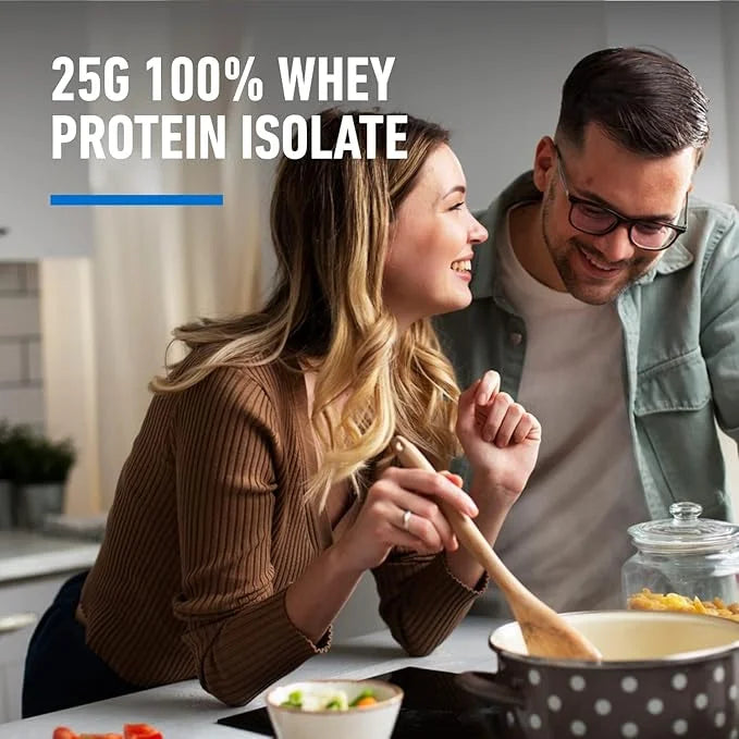 Isopure Zero Carb 100% Pure Whey Isolate Protein Powder, Lactose Free, Gluten Free, With Vitamins, Creamy Vanilla, 25g Pro...