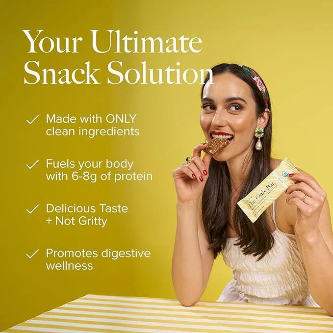 Truvani Plant Based Snack Bars | Lemon Bar 1 Pack | 6g Protein | USDA Organic and Vegan | The Only Bar | Dairy, Soy, and G...