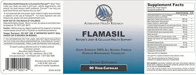 Flamasil™- for Healthy Inflammation Response* | Multi-Herbal Pain Reliever* and Joint Aid | Bio-Enhanced Turmeric, Boswell...