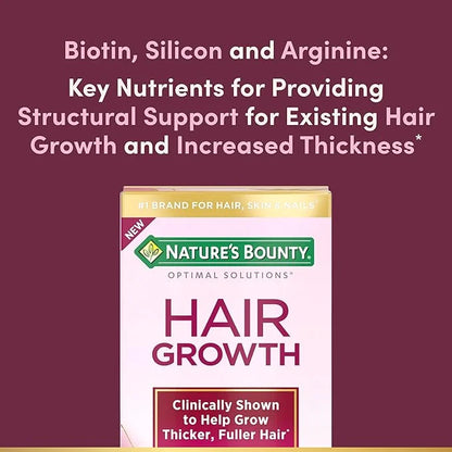 Nature's Bounty Hair Growth Supplement, 1 30 Capsules