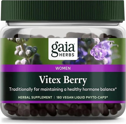 Gaia Herbs Vitex Berry - Supports Hormone Balance & Fertility for Women - Healthy Progesterone for Menstrual Health - 180 ...