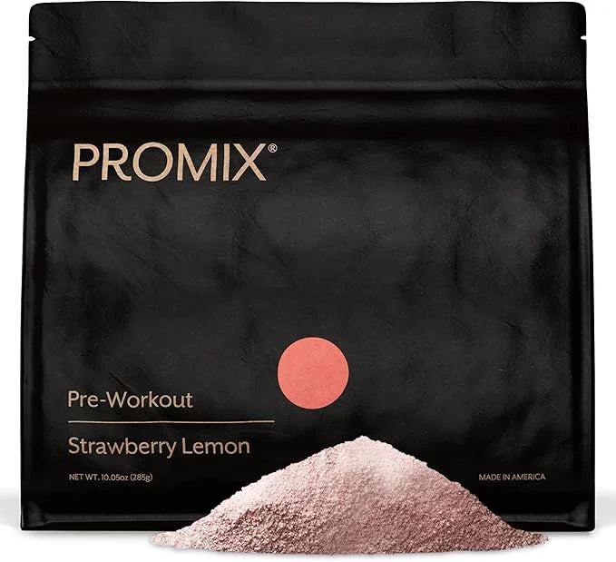 Promix Pre-Workout Powder, Strawberry Lemon B12, Caffeine,