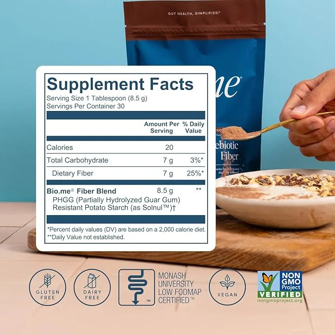 Daily Prebiotic Fiber Chocolate-Fiber Supplement Powder for Digestive Health & Gut Health - Fiber Powder Prebiotics, Non-G...