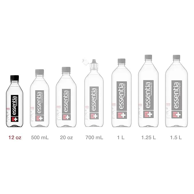 Essentia Water LLC; Ionized Alkaline Bottled Water; 99.9% Pure; 9.5 pH or Higher; Consistent Quality in Every BPA and Phth...
