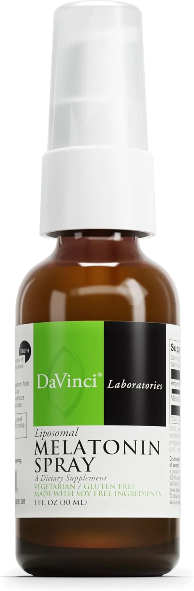 DAVINCI Labs Liposomal Melatonin Spray - Sleep Support Supplement - Bedtime Spray with 3mg Melatonin Per Serving, Fast-Act...
