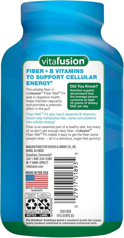 Vitafusion Fiber Well + Probiotics 60 90 Count